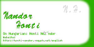 nandor honti business card